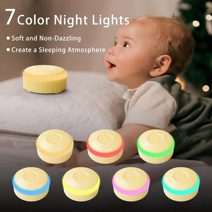 White Noise Sound Machine with Night Light for Sleep Baby Adults