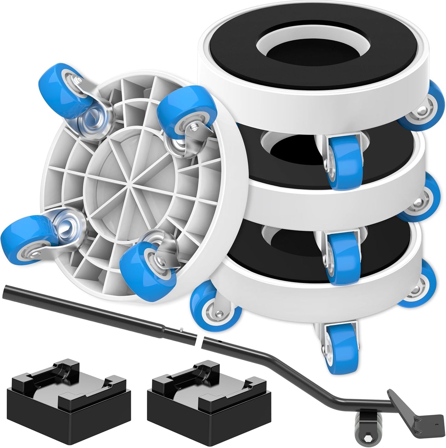 New Upgrade Furniture Sliders: Furniture Movers with Wheels & Groove | Furniture Dolly with 360° Rotatable Wheels - Appliance Roller for Moving Heavy Sofa Bed - Load Capacity Up to 750lb