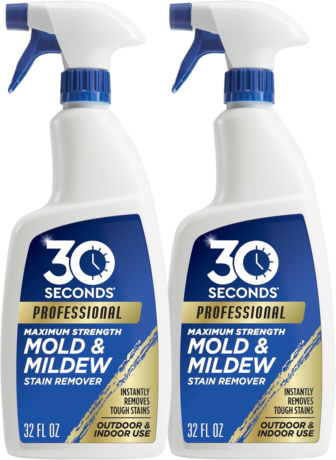 30 SECONDS Pro Mold & Mildew Stain Remover, Scrub-Free Formula, 32 Oz | Scrub-Free Formula, mold and mildew remover, mildew removal spray, mold killer, mold spray