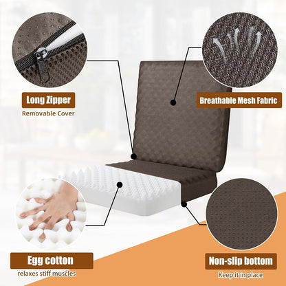 BALAPET Recliner Cushions for Long Sitting, Egg Crate Foam Recliner Cushion for Elderly Reduces Muscle Fatigue and Provides Air Flow, Extra Large Non-Slip Seat Cushion with Back Support(20*20*4in)
