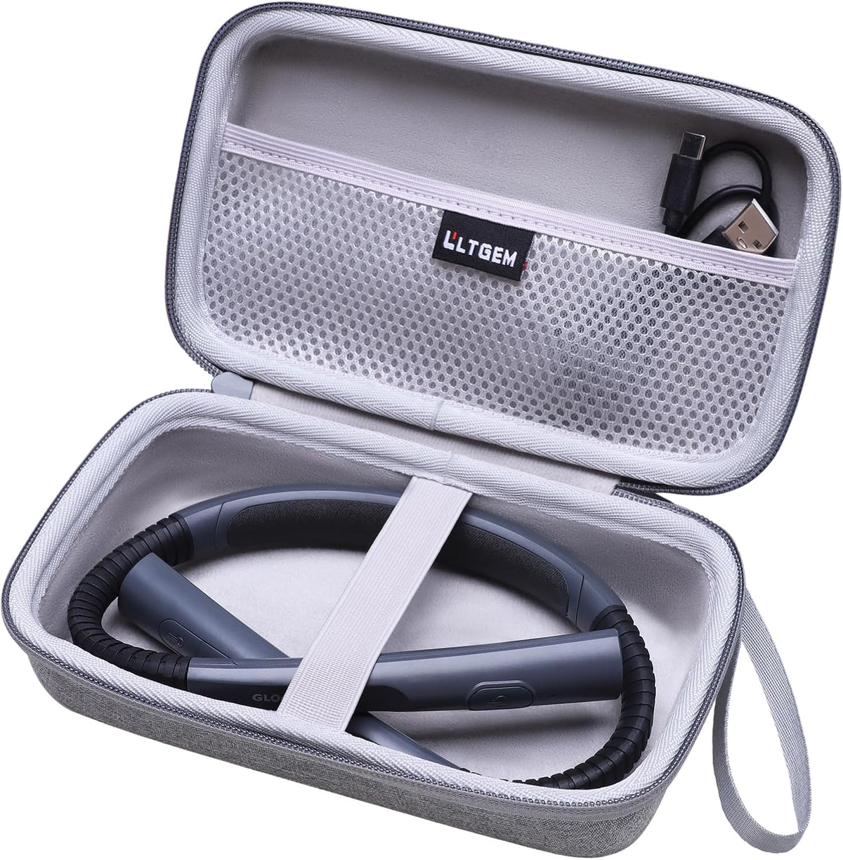 LTGEM Neck Light Case Compatible with Glocusent/Gritin/EastPin/Vekkia/Enclize/NIVAVA/LUXJET Neck Reading Light Cases, Book Light for Reading in Bed Cases,Grey (Case Only)