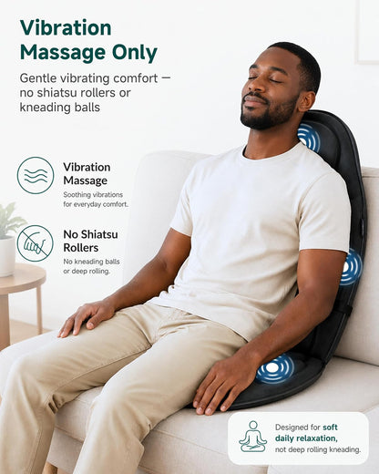Snailax Back Massager with Heat, Vibration Massage Chair Pad, Seat Cushion | 10 Motors, 5 Modes, 3 Intensities, 2 Heat Settings, 3 Heating Areas, 30/60/90-Min Timer, Foldable, Carry Bag, 2026 Upgraded