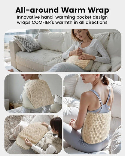 COMFIER Heating Pad with Graphene Heat & Massage for Back FSA Eligible Item