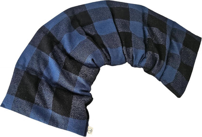 Microwavable LOVEwrap Neck & Shoulder Wrap Pad - Aroma - 6 X 24- Flax w/fine Mist of Calming Lavender Oil - subtly Scented - All Natural - Hot Cold Therapy Muscles Pain Relief - Orange Blue Flowers