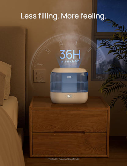 DREO Smart Humidifiers for Bedroom, 4L Cool Mist Humidifier