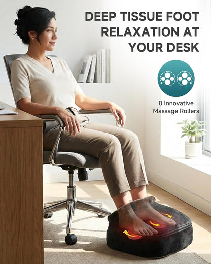 Snailax Shiatsu Foot Massager with Heat, Foot Warmer with Removable Cover