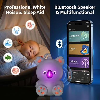 Portable White Noise Machine with Bluetooth Speaker Baby Sound Machine