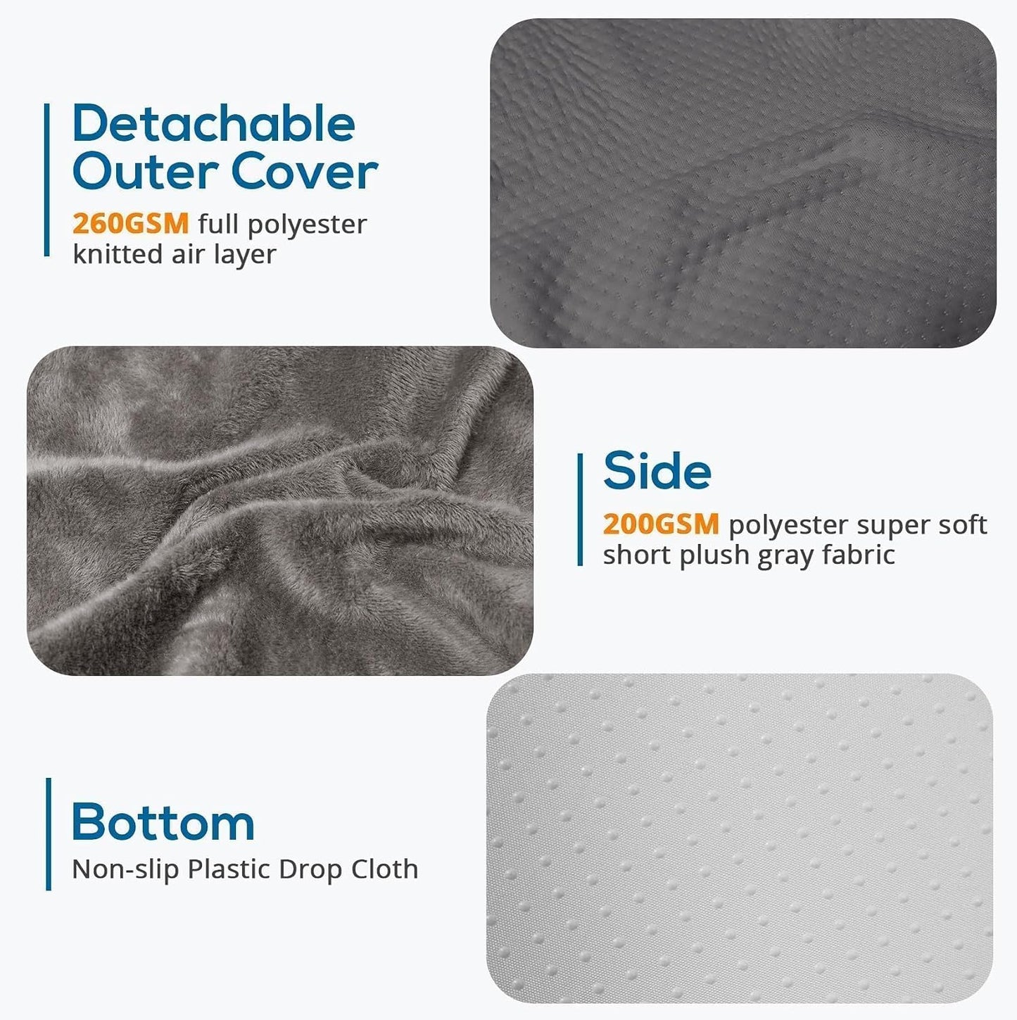 Sasttie Wedge Pillow 24x24x12 inch, Memory Foam Bed Wedge, Cool Grey | Triangle Pillow for Sleeping, Acid Reflux, Back Pain, Post-Surgery, and Snoring, Designed with Removable Washable Cover