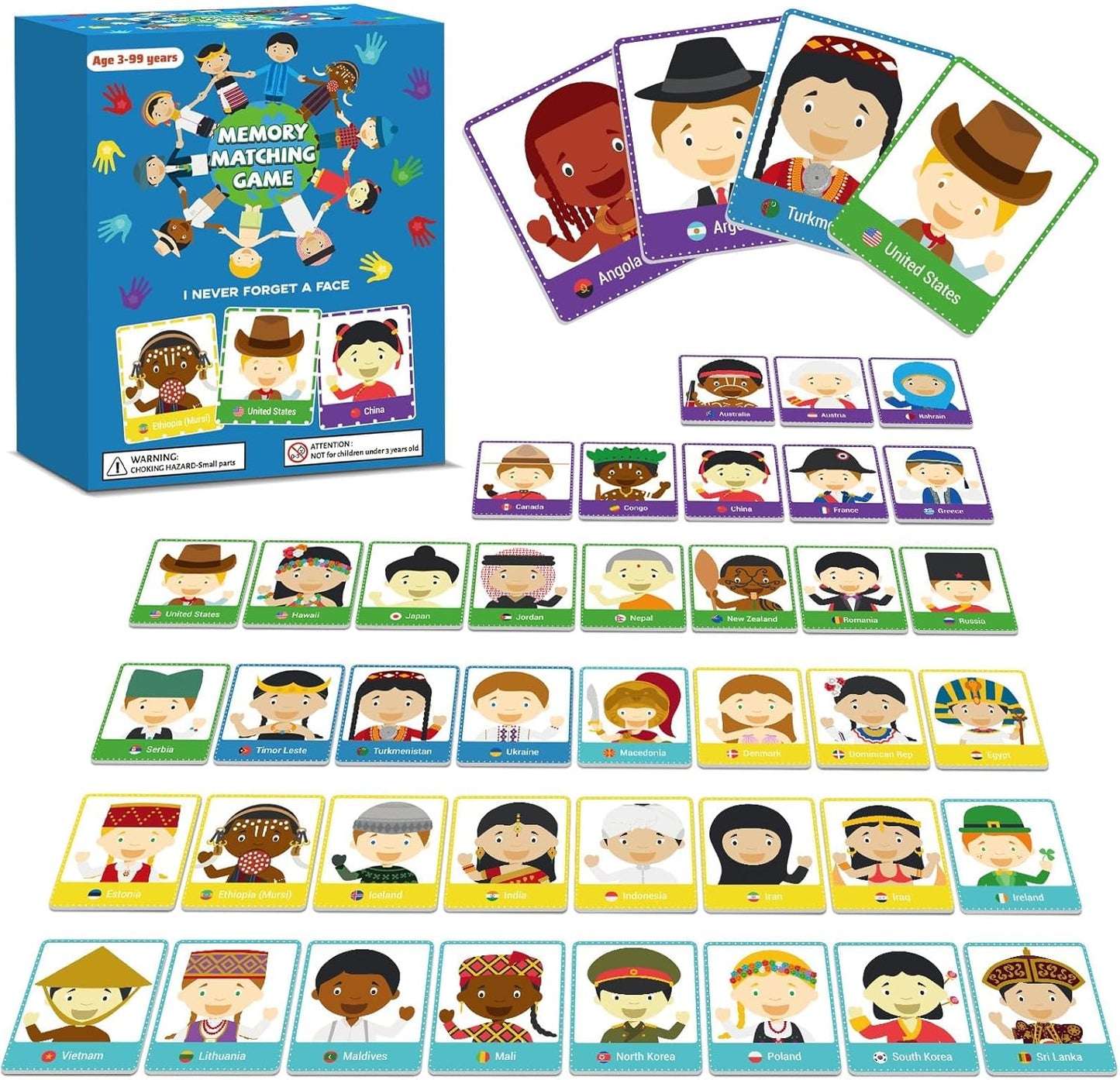 gisgfim 100 PCS Memory Matching Game Famous Paintings Concentration Memory Card for Adults Learning Educational Game A Fun & Fast Artworks Theme Matching Games