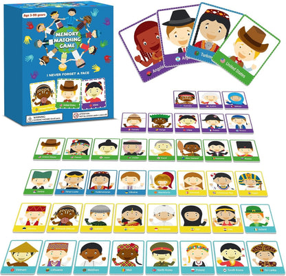 gisgfim 100 PCS Memory Matching Game Famous Paintings Concentration Memory Card for Adults Learning Educational Game A Fun & Fast Artworks Theme Matching Games