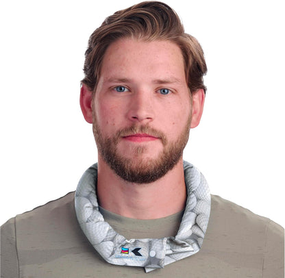 KOOLGATOR Evaporative Cooling Neck Wrap, Blue Paisley, 1 Pack | Reusable Neck Cooler with Long Lasting Relief During Hot Weather Activities, Sports, & Outdoor Work