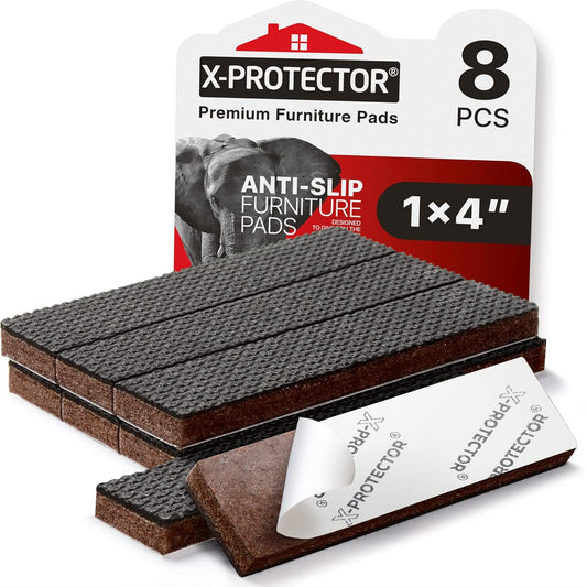 X-PROTECTOR Non Slip Furniture Pads – 24 pcs Premium Furniture Grippers 2"! | Best Self Adhesive Rubber Feet Furniture Feet – Ideal Non Skid Furniture Pad Floor Protectors – Keep Furniture in Place!