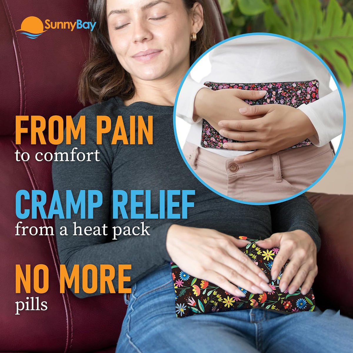 SunnyBay Heating Pad, Neck and Shoulder Wrap, 6x11 inch, Pink