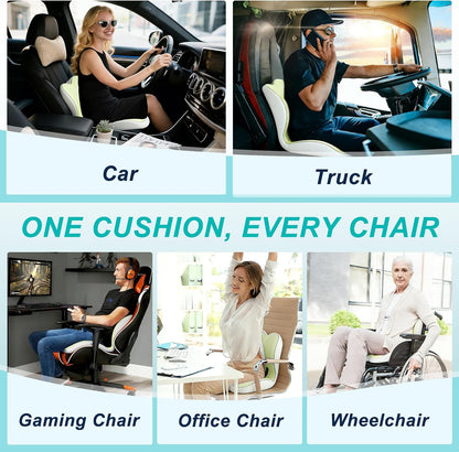 Seat Cushion for Office Chair, Ergonomic Cushion with Lumbar Support Pillow