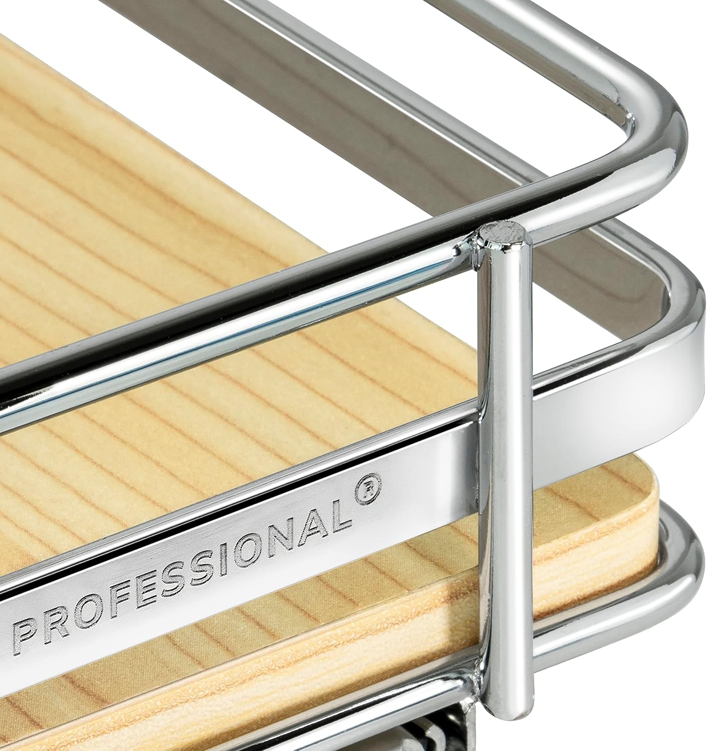 LYNK PROFESSIONAL® Pull Out Spice Organization for Cabinets - 4-3/8 inch Wide – Spice Rack for Inside Cabinets, Slide Out Spice Rack Organizer for cabinet – Pull Out Spice Rack, Sliding 2 Tier Chrome