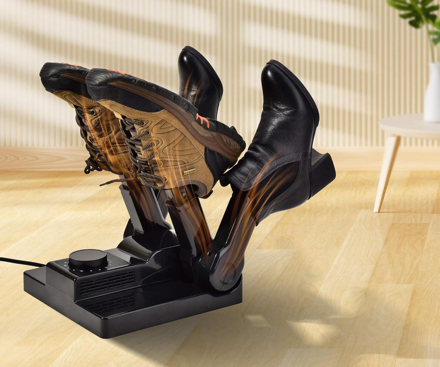 Portable Work Boot Dryer, Foldable Shoe Dryer for Gloves Shoes | Foldable warmer design, Smart timer, quick heat drying, fits for leather sports shoes,travel-friendly for work boots