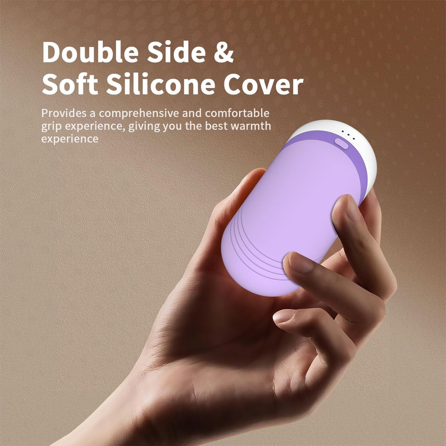 Hand Warmers Rechargeable [Equipped with Heat-conducting Silicone][Double-Sided Heating] [Shockproof] Suitable Skiing for Golf Hunting Hiking Outdoor Camping