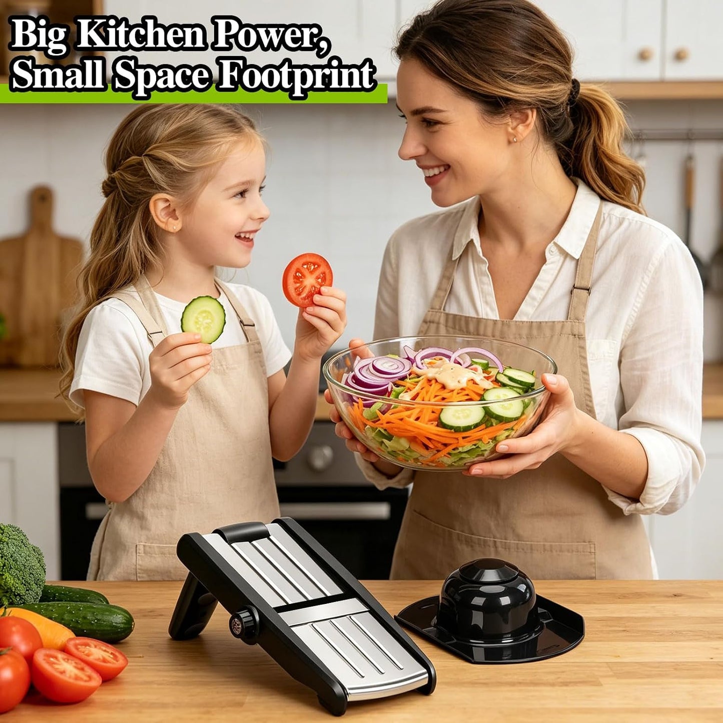 MASTERTOP Mandoline Slicer, 5 in 1 Mandoline Food Slicer, Dishwasher Safe | Stainless Steel Mandoline Slicer, Adjustable Vegetable Slicer for Fruit, Cheese, Send Cut Proof Gloves & Cleaning Brush