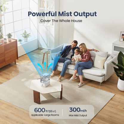 Humidifiers for Bedroom, Top Fill 6.5L Cool Mist Humidifier