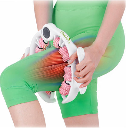 Cellulite Massage Roller, Handheld Fascia Massager with Detachable Handles