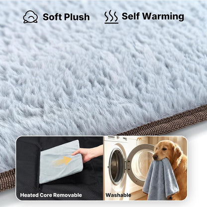 Veehoo Elevated Dog Bed with Plush Heated Pad, Raised Dog Bed for Cat & Dog