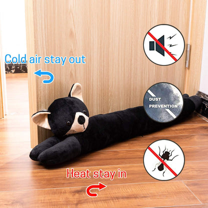 SWISSELITE 36 Inch Under Door Stopper, Decorative Door Noise Blocker | Weighted 3.2 Pounds Animal Air Draft Stopper Soundproof Energy Saver for Door & Window