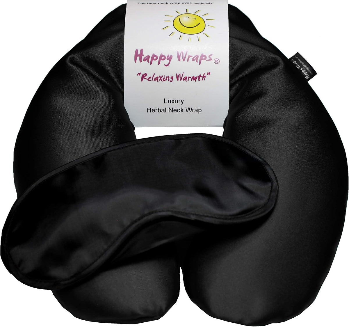 Microwavable Herbal Neck Wrap - Hot Cold Aromatherapy Neck Warming Pillow - Heating Pad for Migraines, Stress, Gifts for Women, Birthdays, Christmas and Free Sleep Mask - Purple Cotton