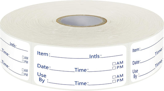 300 Removable Food Labels, Water/Oil/Tear Resistant Freezer Pantry Labels with Perforation Line No Residue Left for Food Containers Jars Kitchen Restaurant Storage Organization