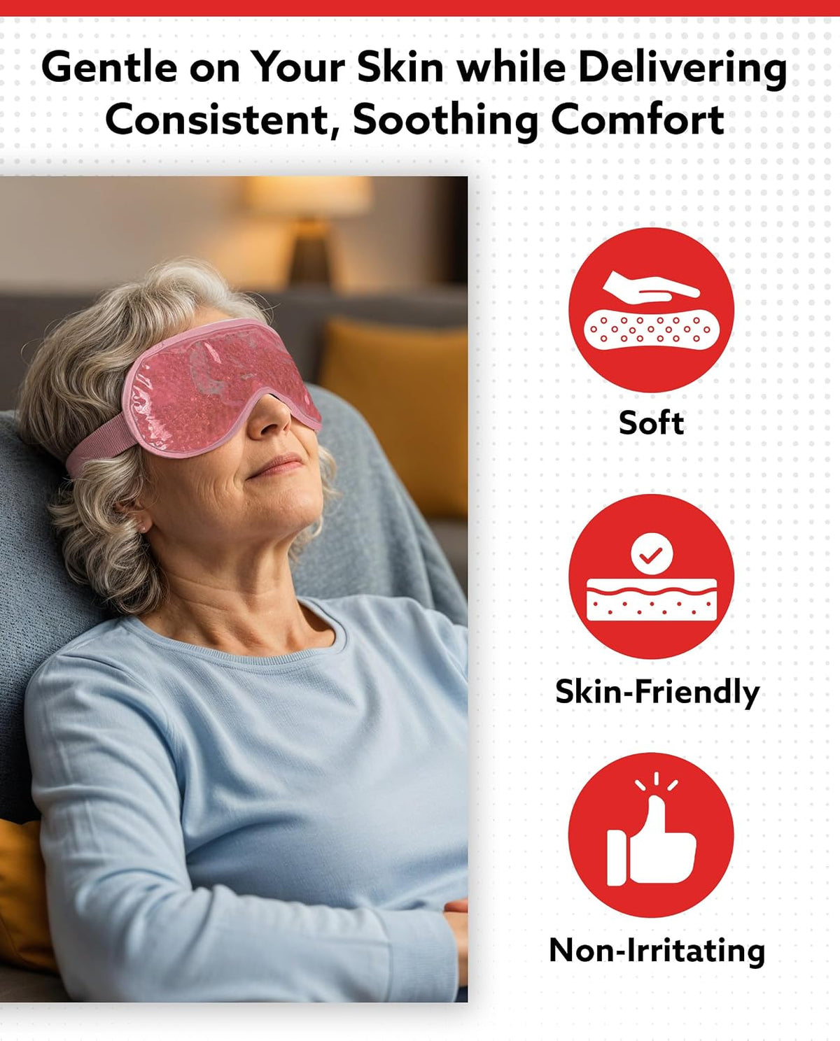 Alpi Plush Gel Beads Hot/Cold Eye Mask, Relaxation & Tension Comfort