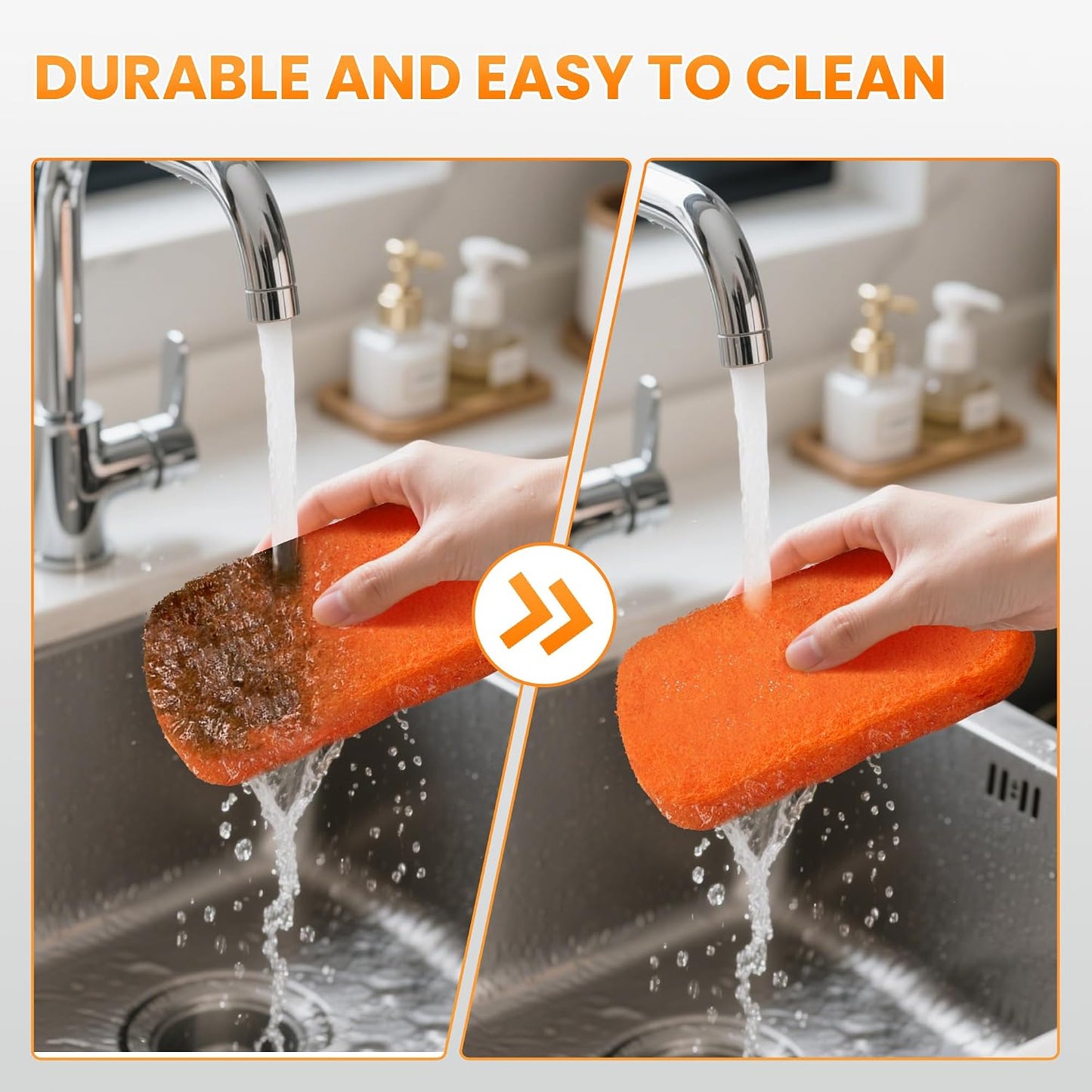 Grill Brick for Cleaning Flat Top, Heavy Duty Grill Stone Griddle Brick | Pumice Grill Cleaning Brick with Handle & Scraper, Griddle Cleaner for Removing Stubborn Grease, Rust (5 PCS)