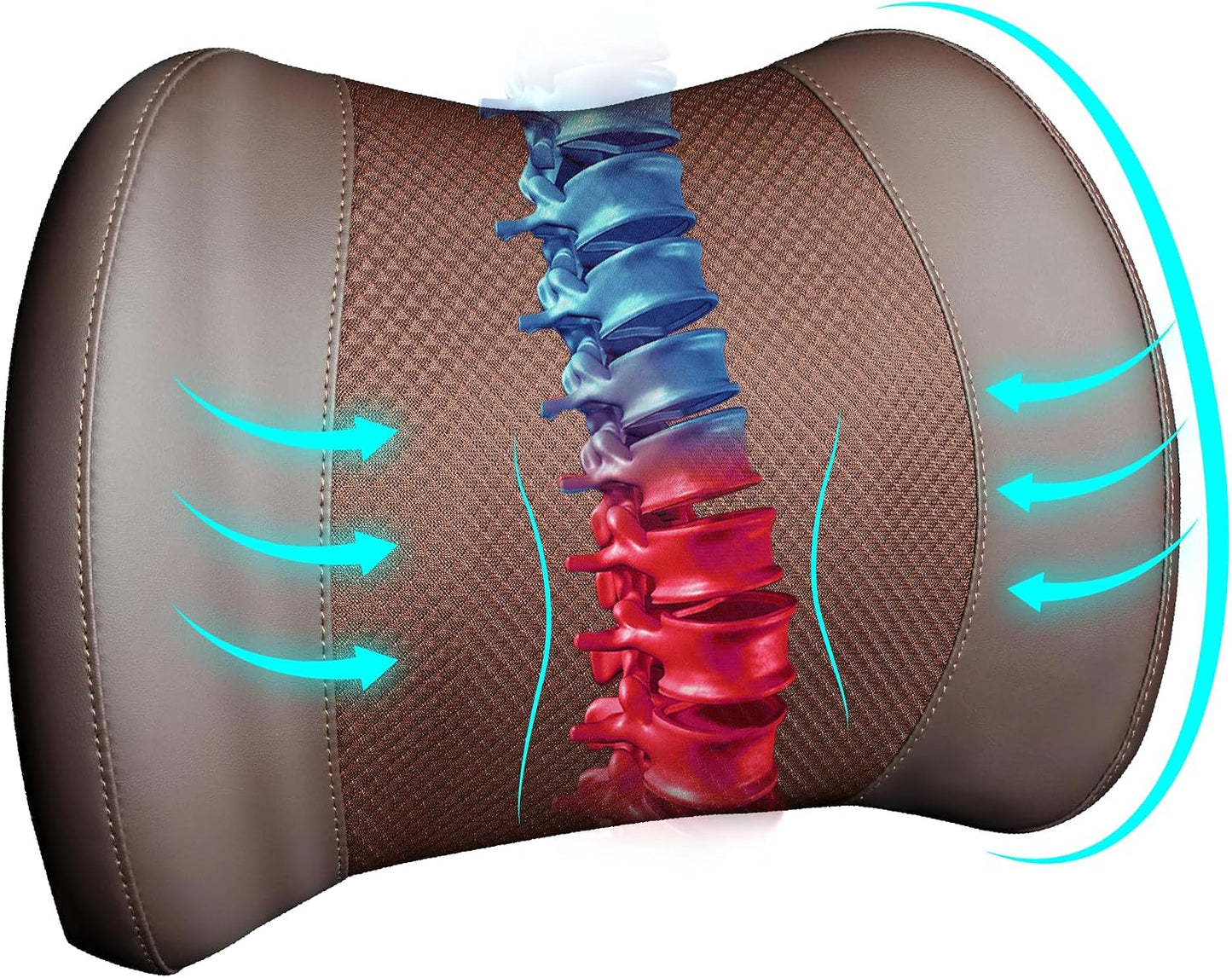 Lofty Aim Lumbar Support Pillow for Car, Car Seat Back Support for Driving | Memory Foam Car Lumbar Support for Driving Seat, Car Back Cushion, Adjustable Straps, Lower Back Pillow, Office Chairs, Black