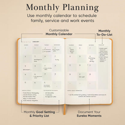 2026 Planner, Daily Journal & Gratitude Journal All-In-One with To Do List, Self Care Prompts & Habit Tracker - 7 x 10 - Pink