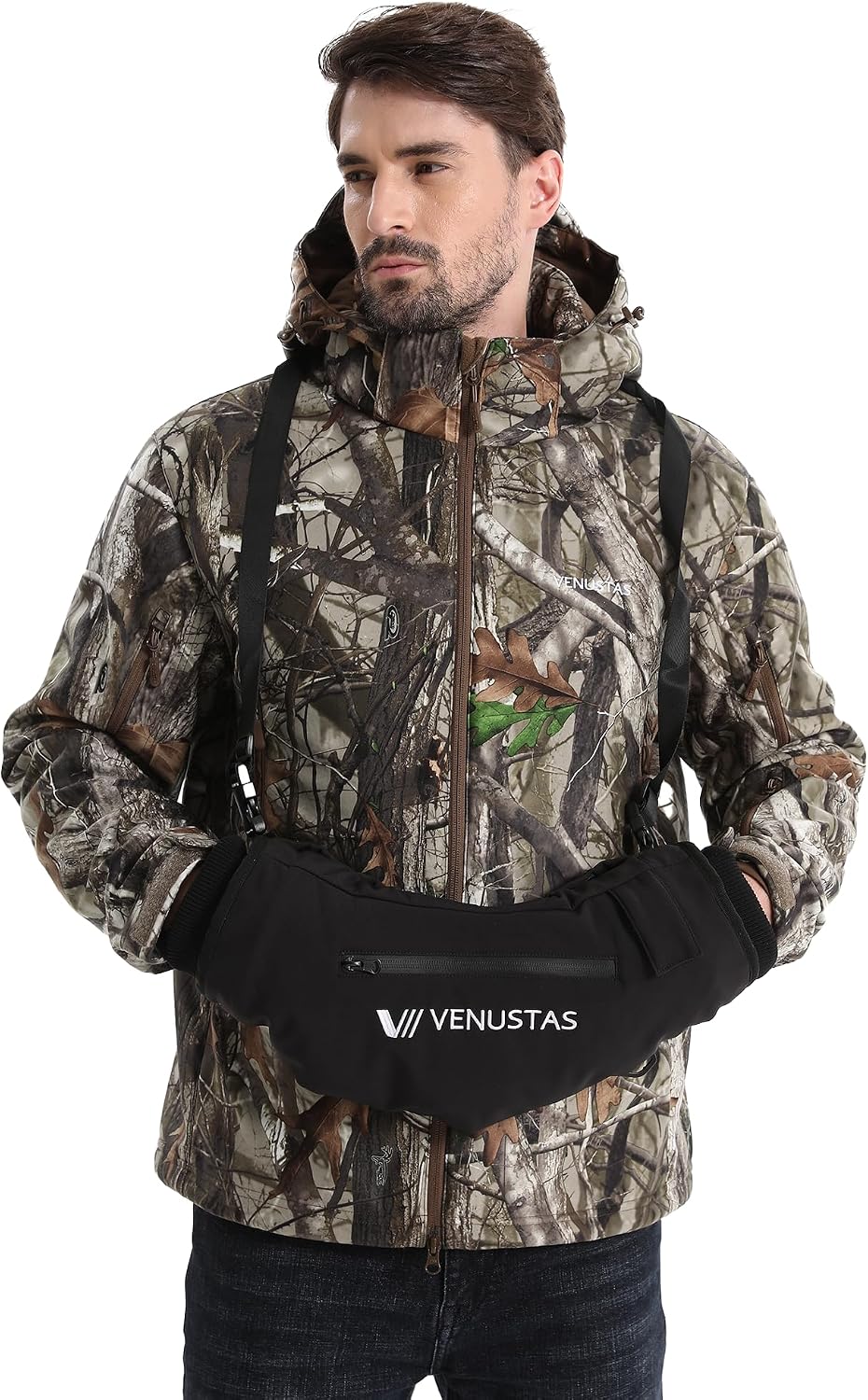 Venustas Heated Hand Muff with Rechargeable Battery, Electric Hand Warmer Pouch for Football, Hunting, Heats Up to 15HRS
