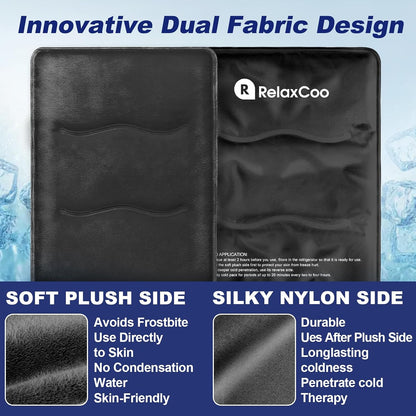 RelaxCoo Large Flexible Ice Pack for Injuries Reusable Gel, 11x14.5 Inches, Cold Compress for Hip, Shoulder, Knee, Back Pain, Swelling, Bruises, Surgery