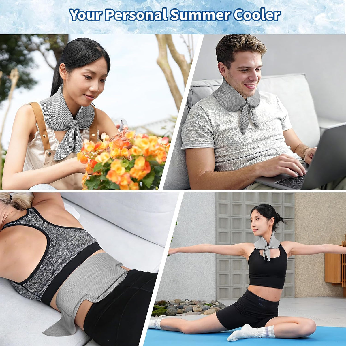 Widened Cooling Neck Wraps Long Lasting Neck Ice Pack Wrap