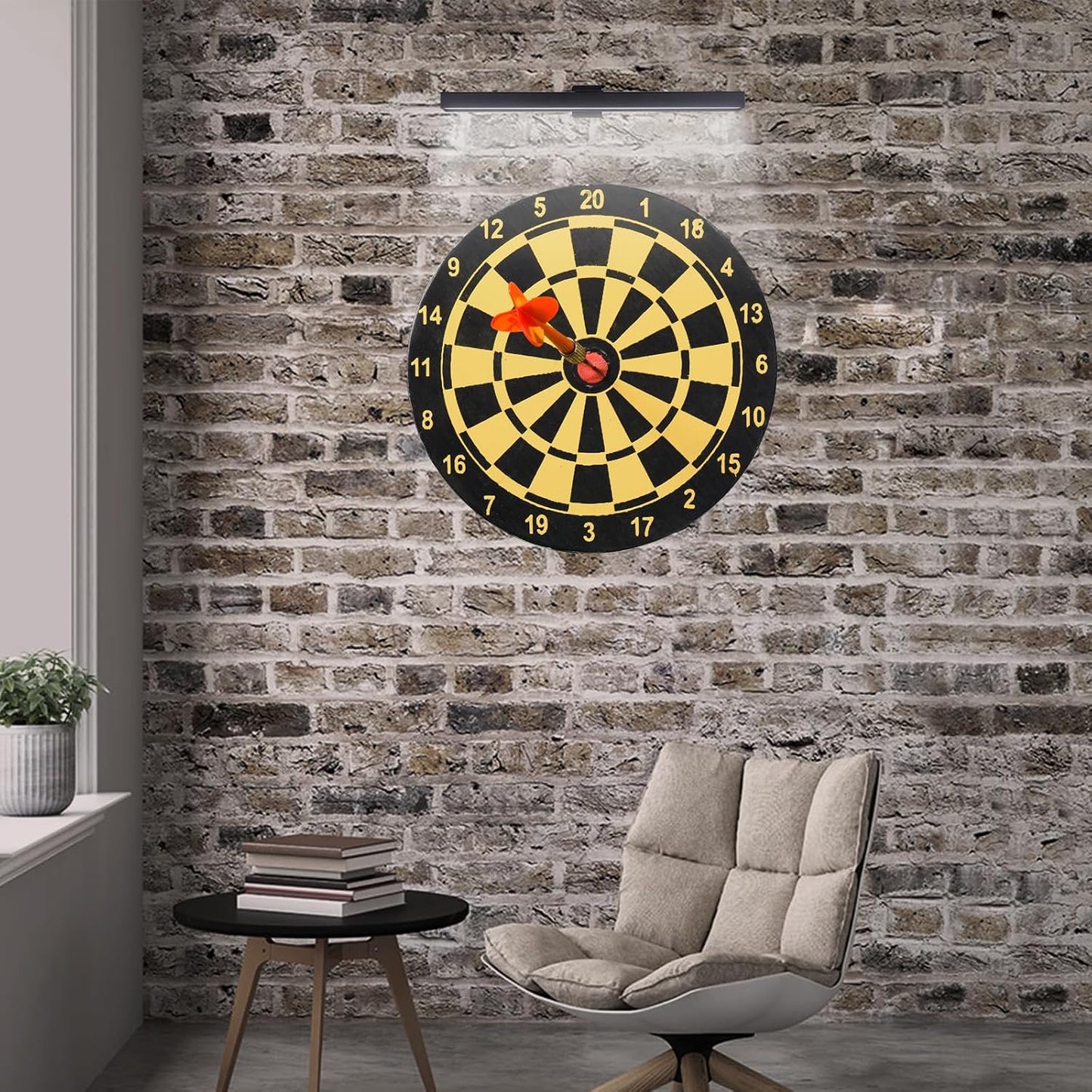 MIOBLUE Rechargeable Picture Lights with Remote,Full Metal Painting Light Display LED Battery Lamp with 3 Lighting Modes, Dimmable Dartboard Light with Timer for Frame Portrait Art