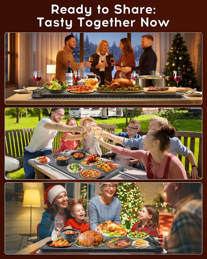 Warming Mat For Food Extra Large 36"x16" 580W Food Warming Mat Buffet Servers and Warmers,Chafing Dishes for Buffet 6 Temp 6 Hour,Roll Up Food Warmers for Parties Buffet Catering Gatherings