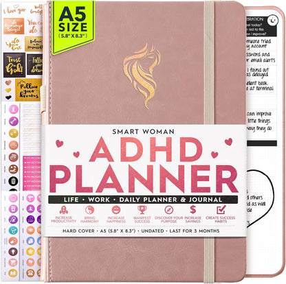 Freedom Mastery Daily Journal of Gratitude, Productivity & Habit Tracker | Undated 90-Day Planner with Daily Reflection, Mindfulness, Positivity, Vision Board & Stickers, Gratitude Journal for Women