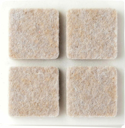Scotch Felt Pads 16 PCS Beige, Felt Furniture Pads for Protecting Hardwood Floors, 1 x 1 in. Square, Easy-to-Apply, Self-Stick Design, Reliable Protection from Nicks, dents and Scratches (SP802-NA) | Protecting Hardwood Floors, Easy-to-apply, Self-Stick