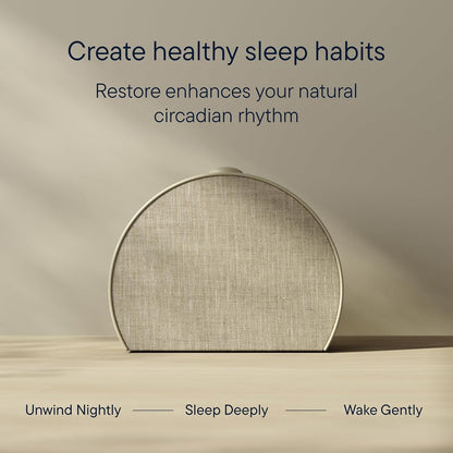 Hatch Restore 3 | Sunrise Alarm Clock, Smart Light, Sleep Audio (Putty) | White Noise Machine & Sunrise Alarm Light, 80+ Sleep Sounds, Screen-Free Bedtime Routine with Meditations via Hatch Sleep App