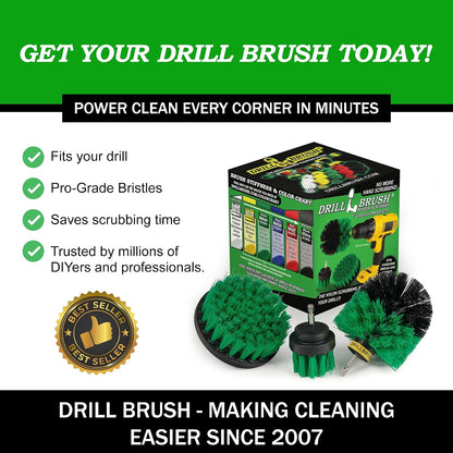 Cordless Power Spin Scrubber Drill Attachment - Electric Dish Scrubber Spin | Medium Drill Brush Attachments for Cleaning Tile, Grout, Dishes, Pots, Pans, Air Fryers, Fish Tanks, Boat Seats & Boat Hulls