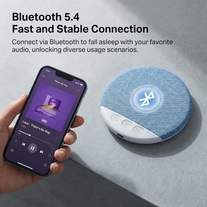 Ultra-Thin Bluetooth Pillow Speaker,Mini Portable Under Pillow Speaker with White Noise Timer Wireless Sleep Aid,Bone Conduction Sound Design for Side Sleepers,Private Stereo Sound for Adult&Kid,Blue