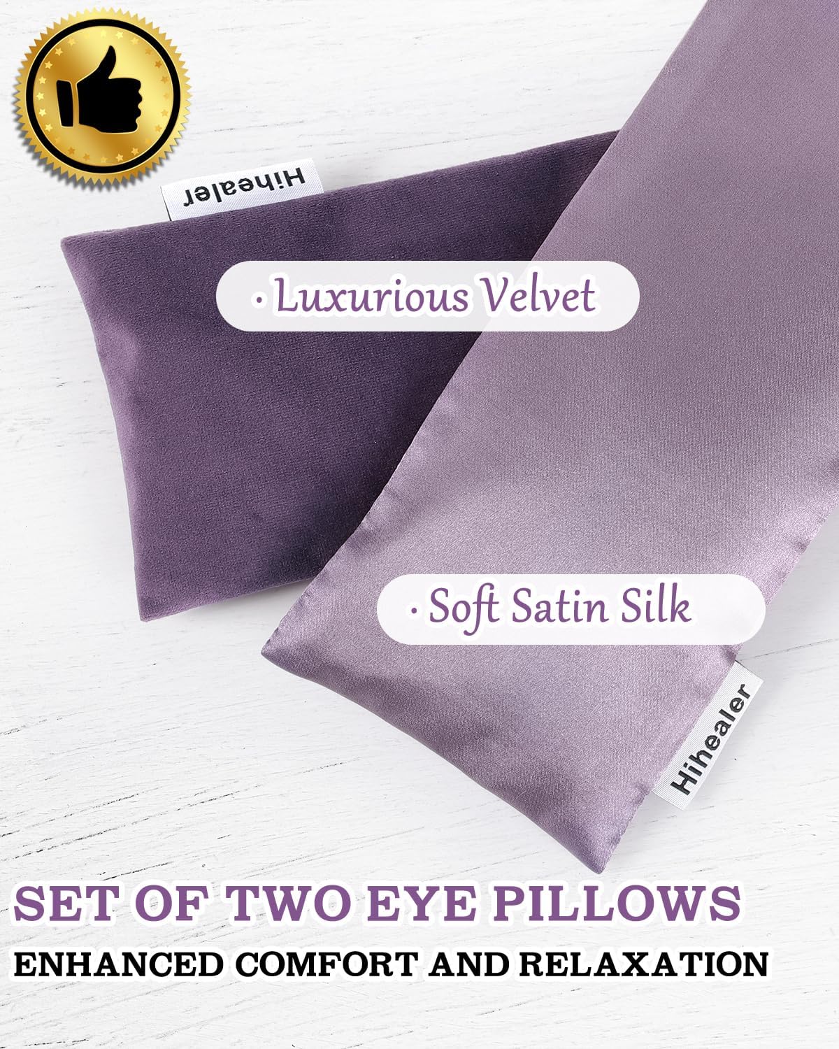 Relaxation Gifts for Women, Weighted Eye Mask for Sleeping, Yoga, Spa, Meditation, Lavender Eye Pillow Heated for Headache, Sinus & Dry Eyes Relief, Moist Heat Mask, Birthday Gifts for Mom (Purplex4)