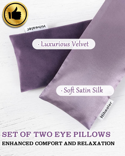 Relaxation Gifts for Women, Weighted Eye Mask for Sleeping, Yoga, Spa, Meditation, Lavender Eye Pillow Heated for Headache, Sinus & Dry Eyes Relief, Moist Heat Mask, Birthday Gifts for Mom (Purplex4)