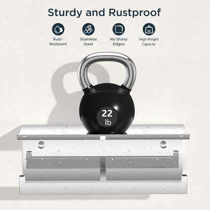 FORIOUS Toilet Paper Holder with Shelf, Commercial Toilet Paper Dispenser | Brushed Nickel | SUS304 Stainless Steel Wall Mount Double Bathroom Tissue Roll Holder for Hotel, Apartments, etc