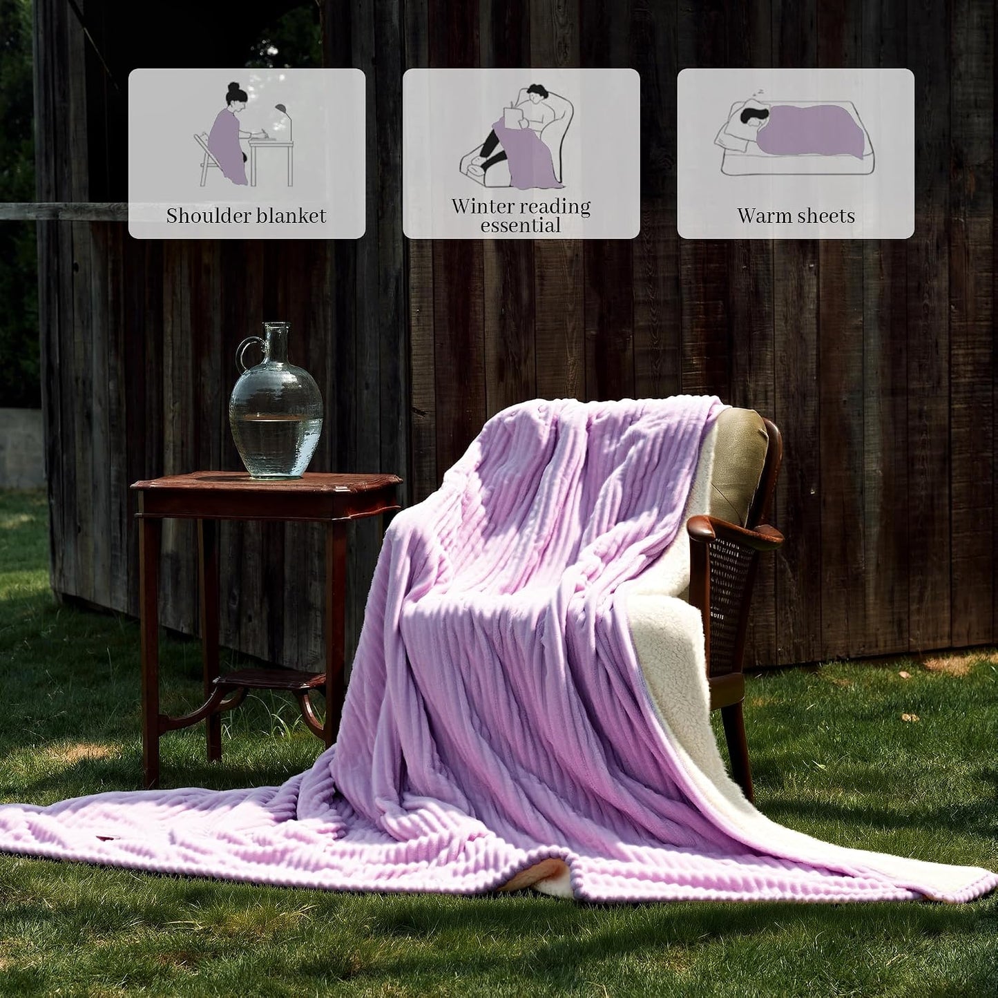 Texciting Heated Blanket 50X60,Soft Electric Blanket,ETL Certified,Grey | Heating Levels,Auto-Off Function,Heated Throw Blanket for Bed,Machine Washable,Gifts for Woman