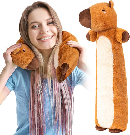 Bunny Microwavable & Weighted Stuffed Animals - 1.5 Lbs Unscented Heating Pad for Period Cramps Pain Relief and Anxiety, Cute Bunny Plush Toys Gifts for Women Girls Adults and Kids by Happy Fuel