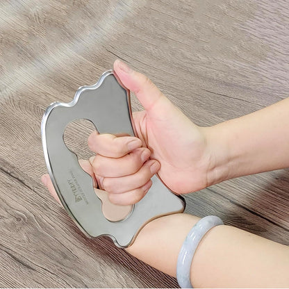 BYYDDIY Stainless Steel Gua Sha Derma Edge Massage Tools-Scraping Massage Tools,Muscle Scraper Tool (D2)