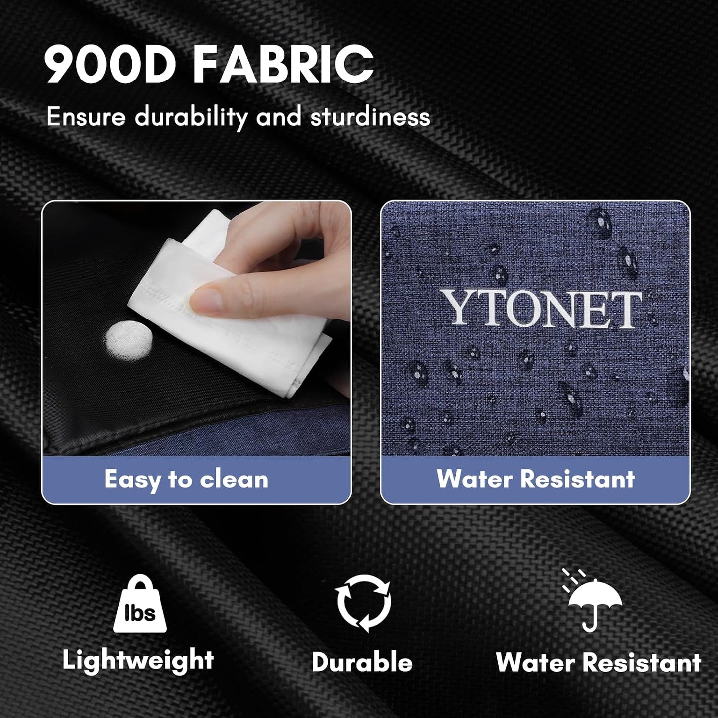 Ytonet Wearable Cleaning Caddy Bag, Large Cleaning Supplies Organizer, Blue | with 4 Foldable Dividers, Shoulder Strap&Waist Strap, Professional Cleaning Bag with Handle for Kitchen Housekeepers Cleaners