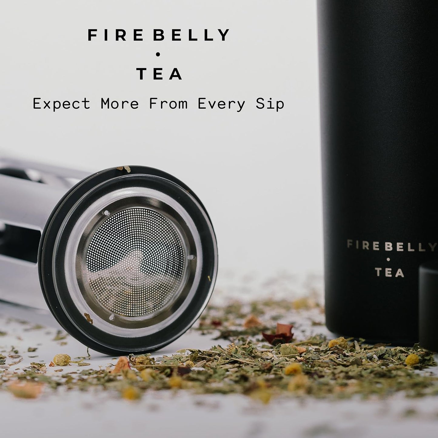 Firebelly Tea, Travel Tea Infuser Mug with Strainer, Insulated Tumbler for Loose Leaf Tea or Coffee, Leakproof Bottle for Hot or Iced Drinks, Stainless Steel Thermos with Lid, Salmon
